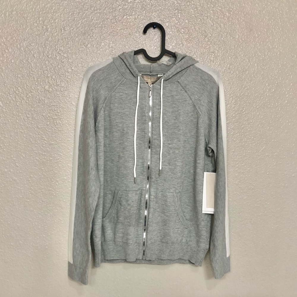 Racing Stripe Full Zip Hooded Sweater size Small - Picture 4 of 11